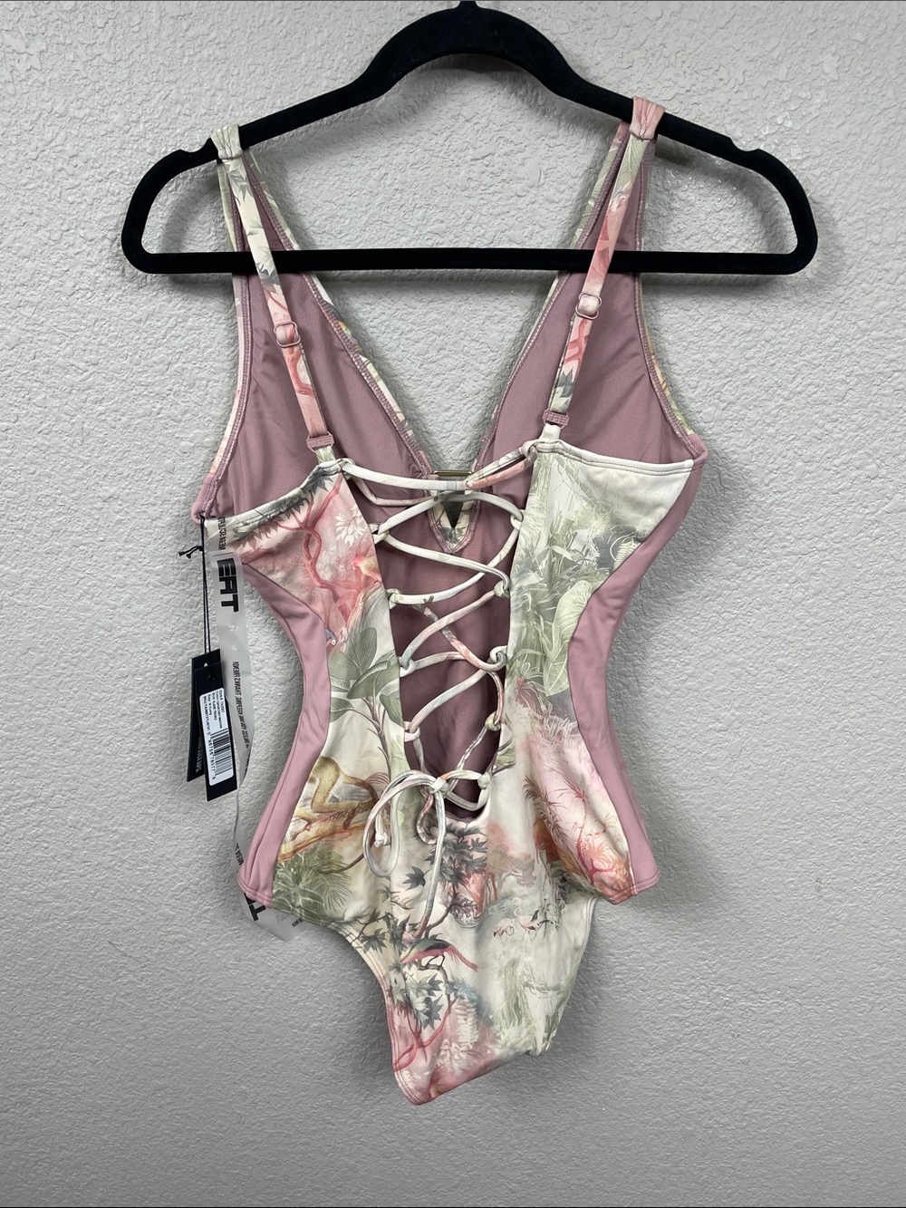 NWT TA3 Contour Cheeky Monkey One Piece Swimsuit Plungey Triangle M XLong - Picture 5 of 14